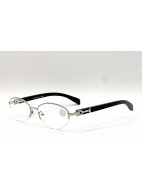 Porta Romana 1501 600WB Silver/Wood Rectangle Authentic Eyeglass Frames 53-17